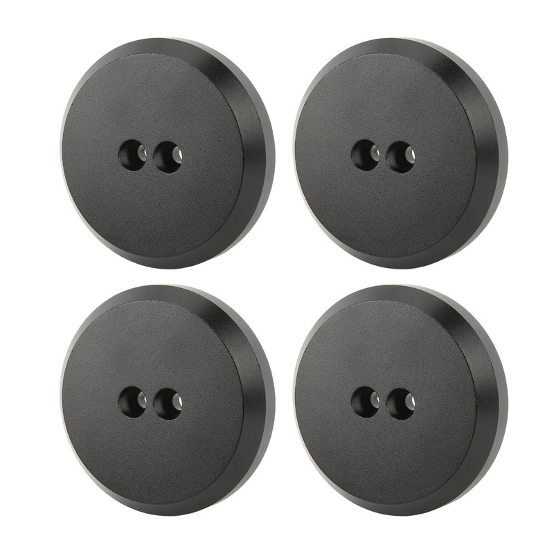 4PCS Aluminium Jack Pad Adapter Black Strong Strength Anodized Surface
