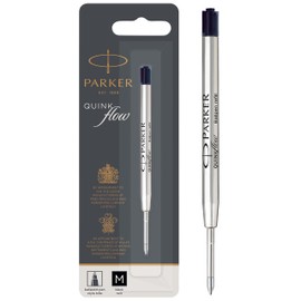 Parker Quinkflow Ballpoint Pen Ink Refill, Medium Tip, Black