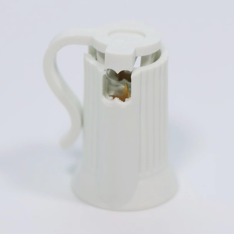 Encoidoz 100PCS C7 E12 Replacement Bulb Sockets, C7 White Socket