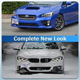 Heavy Duty Front License Plate Frame Compatible with Subaru WRX/STI 2015-2016, No Drill Tow Hook Mount, Anti-Theft License Plate Holders Bracket, Rust-Proof, Weather & Rattle Proof Car Accessories