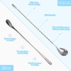 2 Pcs 12 Inch Bar Mixing Spoon Cocktail Spoon Stainless