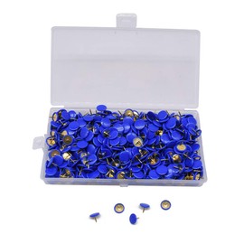 YOFASEN Pack of 500 Drawing Pins Coloured - 10 x 9MM Thumb Tacks Push Pins for Wall Maps, Photos - Assorted Colour, Blue/500PCS