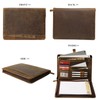 Ringsun Leather Portfolio Organizer with Zipper for Men Women, Leather