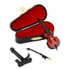 Dselvgvu Wooden Miniature Double Bass with Stand, Bow and Case