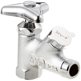 SANEI V226-13 Angle Cosmetic Valve with Built-In Strainer, For General and Cold Areas