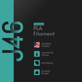 1.75mm Black PLA 3D Printer Filament, 1 KG Spool of 3D Printing Filament - Dimensional Accuracy +/- 0.02