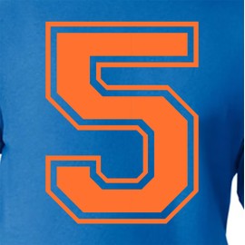 8" Yellow & Orange Shades Iron on Numbers for Clothing, Jersey Numbers, Large Iron on Numbers for Jersey Heat Transfer Numbers for Sports Basketball T-Shirt (Style C) (Orange SODA_5)