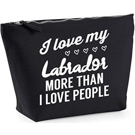 Hippowarehouse I love my Labrador more than I love people printed make up cosmetic wash bag 18x19x9cm