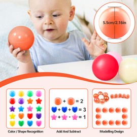 Generic Ball Pit Balls Star and Balls for Ball Pit - Multi Colors Plastic Balls for Endless Fun and Entertainment Christmas Balls (Star and Balls Color, 200pcs), BA-170