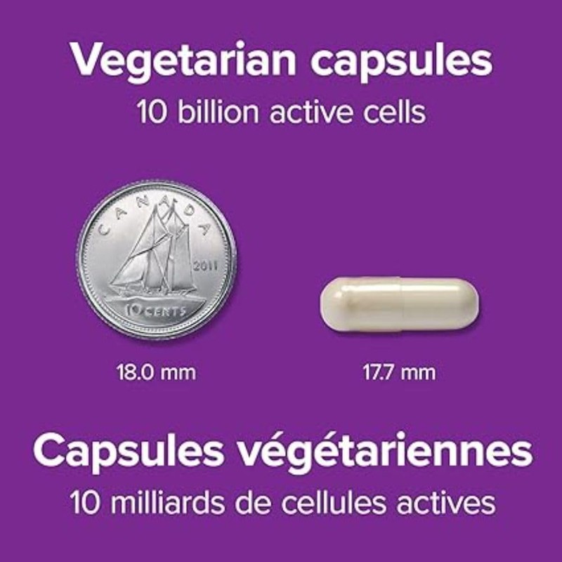 Webber Naturals Probiotic 10 Billion Active Cells, 5 Probiotic Strains,