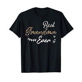 Best Grandma Ever Leopard Style Gift For Grandma T-Shirt