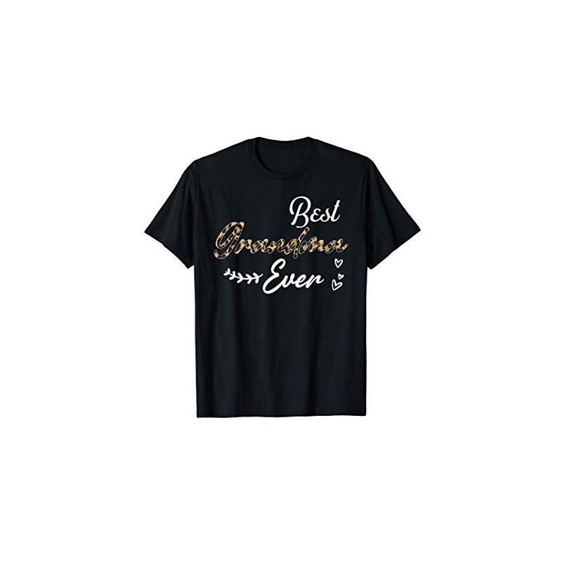 Best Grandma Ever Leopard Style Gift For Grandma T-Shirt