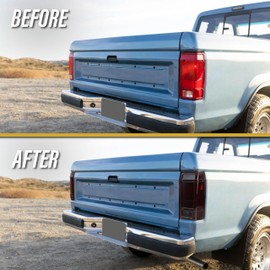 USR 83-92 Ranger Pick Up Tail Light – Pair of Tail Lamps (Left + Right) - Compatible with 1983-1992 Ford Ranger Pickup Truck & 1984-1990 Bronco II Small SUV - All Models (DARK SMOKED TAIL LIGHTS)