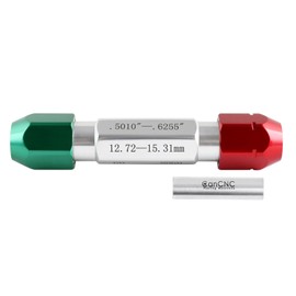 Accusize Industrial Tools 0.501'' - 0.625'' Go/No Go Double End Gage Handle, 3350-0103