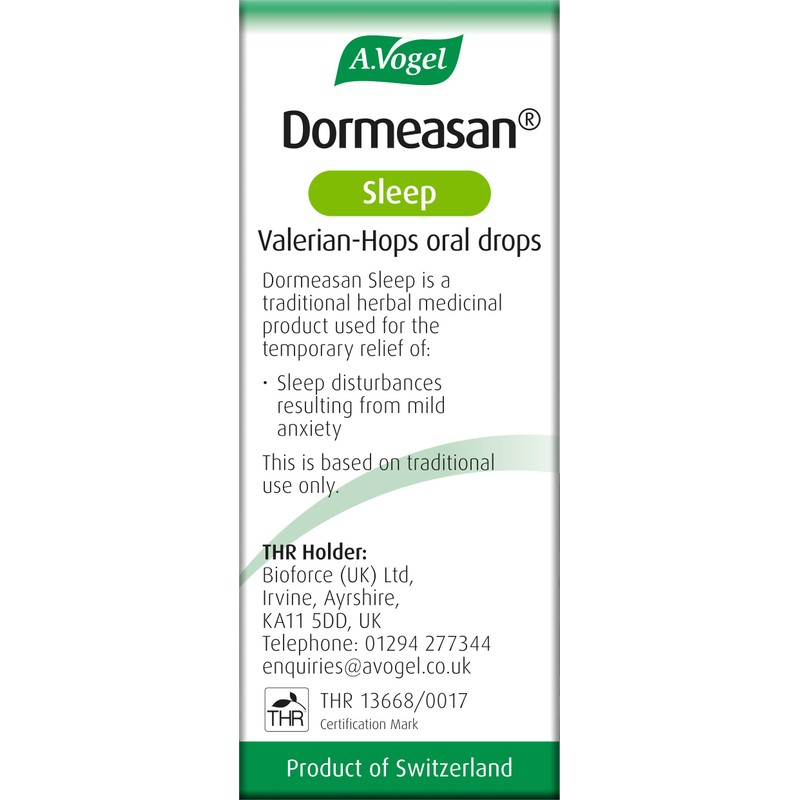 A.Vogel Dormeasan Sleep Valerian-Hops Oral Drops | Sleeping Aid |