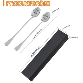 Schön, Dass Es Dich Gibt, Jahrestag Geschenk für Ihn Sie 2 Stück Kaffeelöffel mit Gravur Geschenke für Freundin Mama Oma Lehrer Kollegen Geburtstagsgeschenk Hochzeitsgeschenk Jahrestagsgeschenk