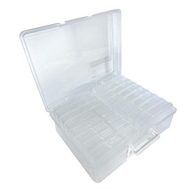 Photo and Craft Keeper â Organize Photos, Jewelry, Electronic Cords, Scrap Paper â 16 Cases Inside 1 Convenient Carrying case â Holds up to 1600 Photos (Clear)