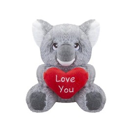 Adorable Koala Bear with Love Heart - 15 cm - Grey & Red Plush Design - Perfect for Romantic Events, Birthdays, Anniversaries & More (1 Pc.)