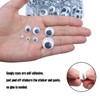700psc Wiggle Googly Eyes with Self-Adhesive,4mm 6mm 8mm 10 mm