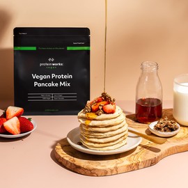 Protein Works - Vegan High Protein Pancake Mix | Low sugar & High Protein | Slow Release Carbs | High Protein Breakfast | Plant Based Breakfast | 6 Servings | Natural | 500g