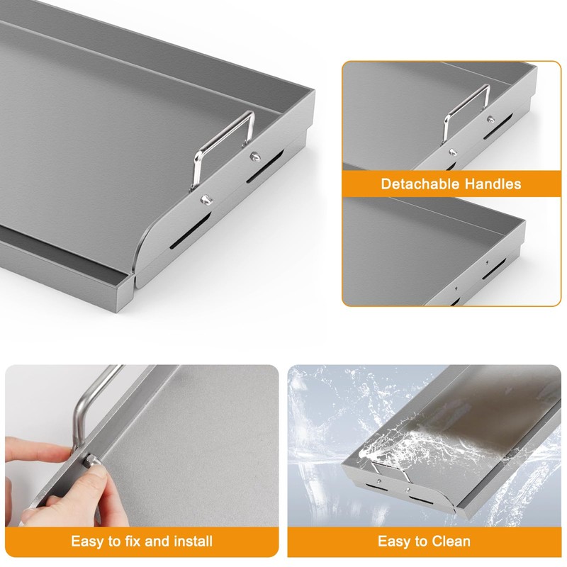 Barbqtime Griddle for Gas Grill, Universal Fry Griddle Flat Top