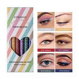 GL-Turelifes 6 Colours Matte Liquid Eyeliner Set, Waterproof Colourful Eyeliner Pen, Durable Matte Eyeliner Pencil (Set A)