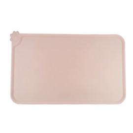 Silicone Pet Pad Waterproof Stain Resistant Food Eating Table Mat for Baby Kids Children Pink Paws Big