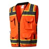 SKSAFETY 10 Pockets Professional Safety Vest, Class 2 High Visibility