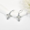 Cross Earrings 925 Sterling Silver Cross Dangle Drop Earring Gifts