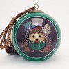 Hedgehog Green - Artisan Craft Inside Painted Glass Ornament for