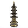 Alloy WenChang Tower Model for Bedroom Home, Vintage Chinese Tower
