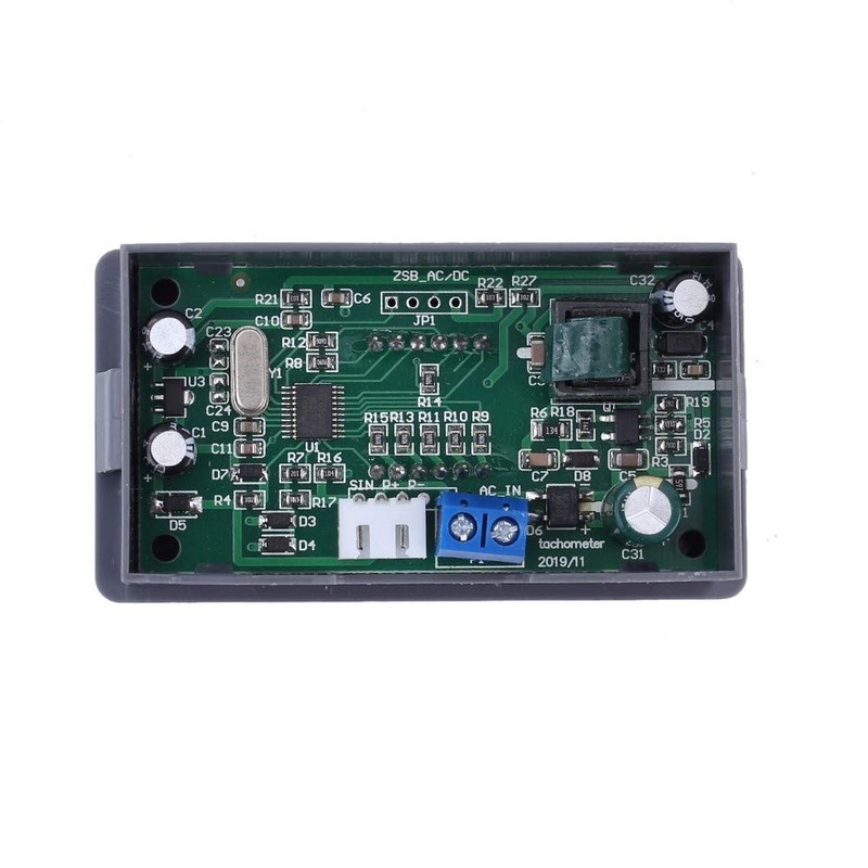 DONGKER Digital LED Tachometer,AC 110V 220V 4Bit Digital Speed Meter