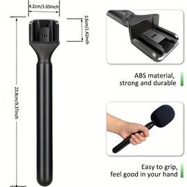 Portable Handheld Microphone Holder, Durable ABS Wireless Microphone Holder, Microphone Accessories for DJI Mic1/2, Rode Wireless GO II, Hollyland Lark M1/C1/150, Synco G1/A2/Movo