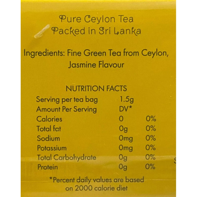Stassen Jasmine Green Tea 100 Tea Bags Quality #1 -