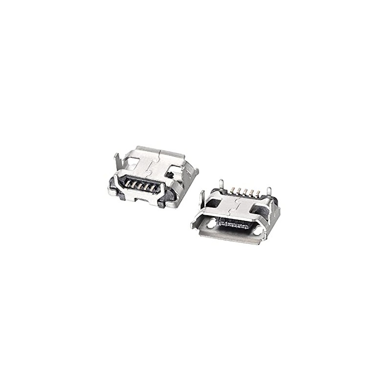 sourcing map Micro USB Female Connector, 5-Pin DIP 180 Degree,