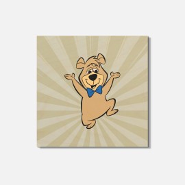 Unbranded Yogi Bear Cartoon Boo Boo 4'' X 4'' Square Wooden Coaster