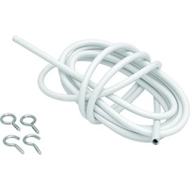 4ft Coil Curtain Wire With Hooks & Eyes