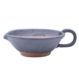 Mino Ware 523-0053 Hana Toen Mortar, Mini, Shallow, Small, Width 5.1 inches (13 cm), Handle Included, Black, Matt, Black, Ceramic, Made in Japan