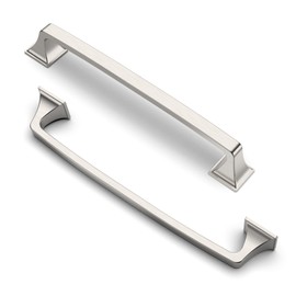 FURNIWARE Pack of 5 Cabinet Handles,Brushed Nickel Hardware Drawer Pulls,Zinc Alloy Kitchen Cabinet Door Handles Pull-160mm(6.3 Inch) Hole Center