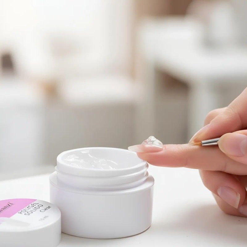 Polygel Solido Para Uñas Transparente 15ml Gel Solido