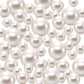 JDBlissful 150 PCS White Mixed Imitation Pearls, 8mm, 14mm, 20mm - Pearls Beads for Vase Filler, DIY Jewelry, Wedding Decorations