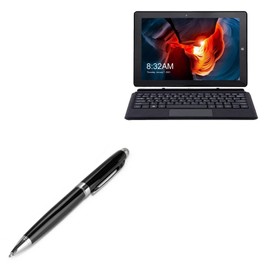 BoxWave Stylus Pen Compatible with AWOW AiBook 2 in 1 Laptop Touchscreen (10.1 in) - EverTouch Meritus Capacitive Styra, Capacitive Stylus with Rollerball Pen - Jet Black