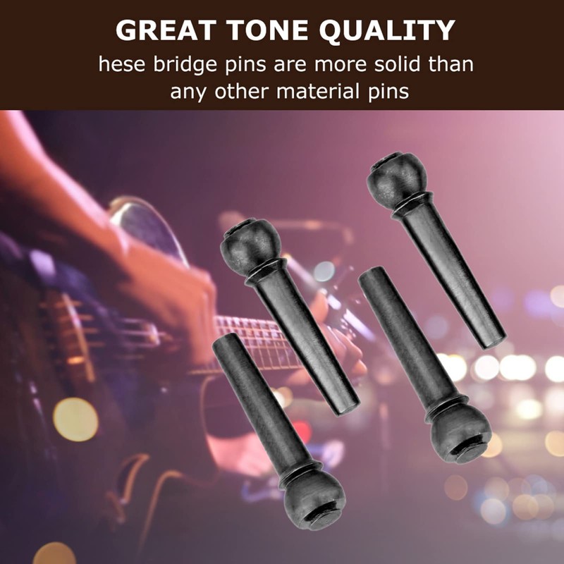 6Pcs Guitar Bridge Pins, Brass Pin Acoustic Guitar Strings Nail