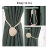 Lewondr Magnetic Curtain Tiebacks for Clamping, Curtains (2 Pieces), Window