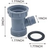 XJKJ 2 pcs kitchen sink drain pipe adapter Y-shaped, 1.77