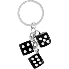 Sacina Goth Punk Black Dice Keychain, Gothic Keychain, Cute keychains for women, Car Keychain, Cool Keychain, Goth Accessories, Christmas Jewelry Gift
