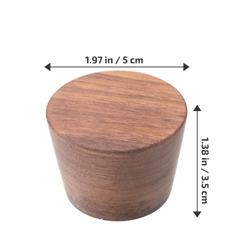 Angoily Cabinet Handles Black Walnut Cone Shape Retro Knobs Door