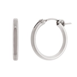 HUNTER & TROVE 14K Yellow or Rose Gold Fill Hoop Earrings, 13mm - 35mm Sizes (18mm Sterling Silver)