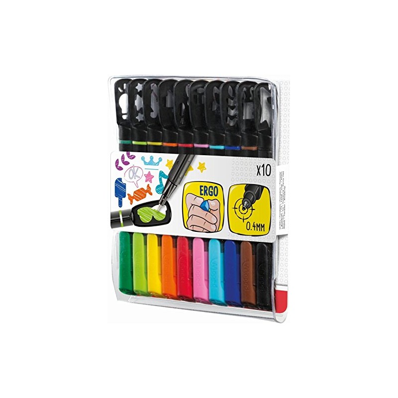 Maped Graph'Peps Fineliner with Stencil Caps (Pack of 10)