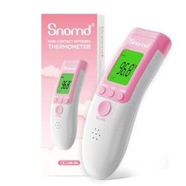 Termómetro infrarrojo digital sin contacto para la frente para adultos, niños y bebés, termómetro médico de grado 3 en 1 con indicador de fiebre,...  